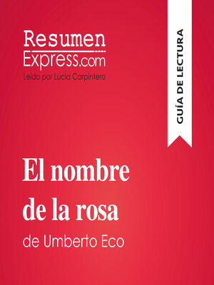 cover image of El nombre de la rosa de Umberto Eco (Guía de lectura)